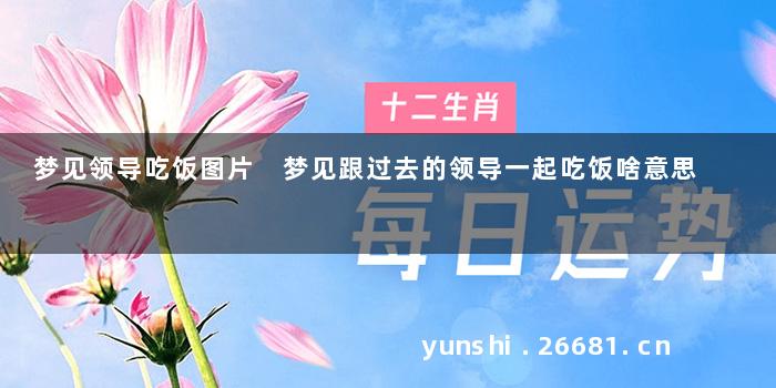 梦见领导吃饭图片 梦见跟过去的领导一起吃饭啥意思
